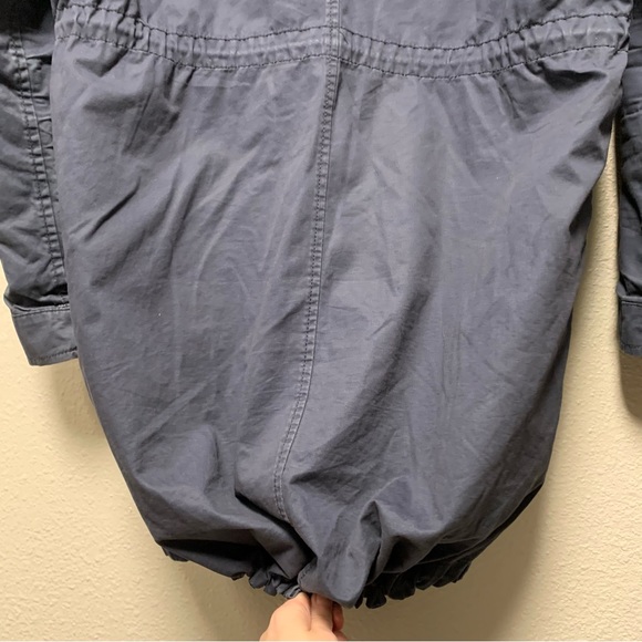 Vintage L.O.G.G. H&M navy thermal lined removable Sherpa hood parka coat Sz 12 - Picture 9 of 16